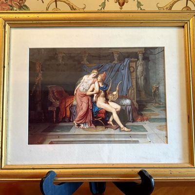 Framed Color Print After Jacques-Louis David The Love of Paris and Helen
