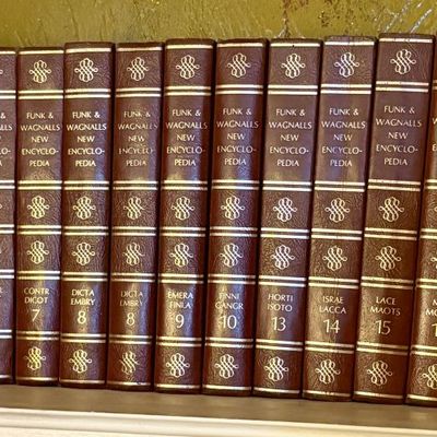 A Multi-Volume Set of Funk and Wagnalls New Encyclopedia. Standard Reference Works, c. 1970s.