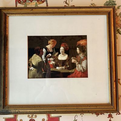 Framed Reproduction Print of The Cheat with the Ace of Diamonds by Georges de La Tour
