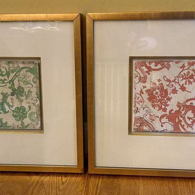 A Pair of John-Richard Framed Decorative Shadowbox Prints
