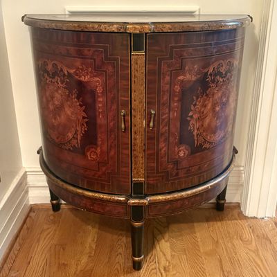 Decorative Crafts Inc. Neoclassical Style Demi-Lune Commode