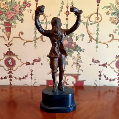 Singerie Style Cast Metal Monkey Candelabra Base