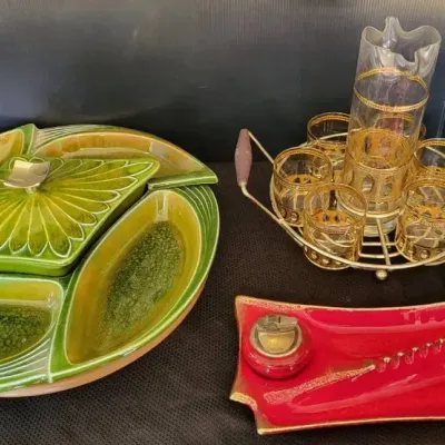 Culver "Antigua" 22K Cocktail Set & More (LR)