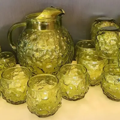 Anchor Hocking Avocado Lido Milano Glass (LR)