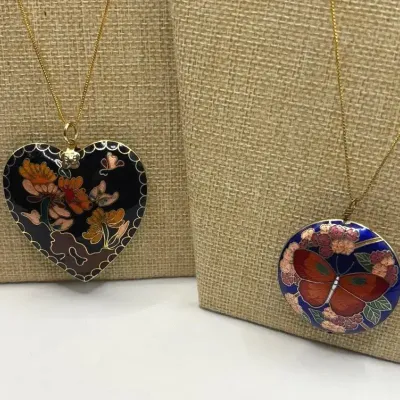 2 Cloissone Necklaces 