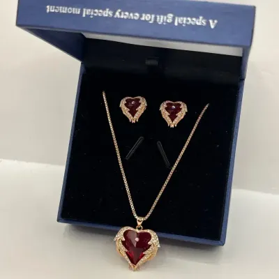 Costume Set- Red Heart Gemstones