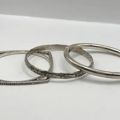 Sterling Silver Bangles (3 count)