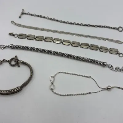 Sterling Silver Bracelets (6 count)
