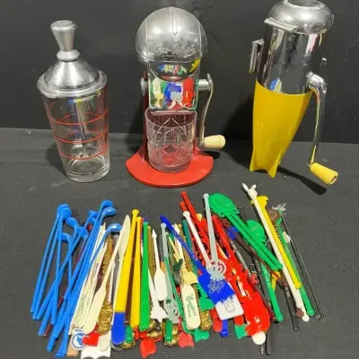 Vintage Ice Crushers Ice-O-Mat, Daisy Rocket, Lightning + Swizzle Collection
