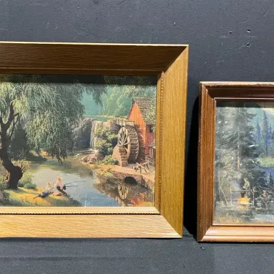 Paul Detlefsen The Good Old Days & Thompson The Camp By Moonlight Framed Prints