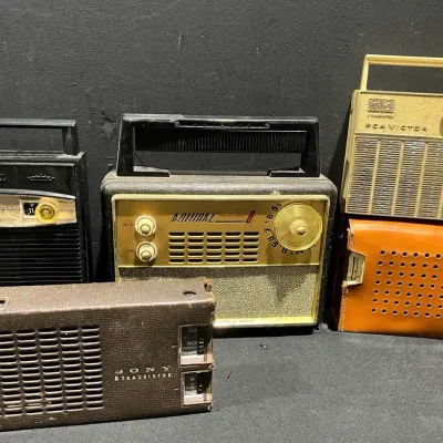 Admiral Sound All Around & Super 7, RCA Victor, Sony, GE Transistor Radios