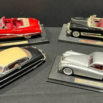 Hudson Hornet, Jaguar, Cadillac, Buick Diecast Model Cars