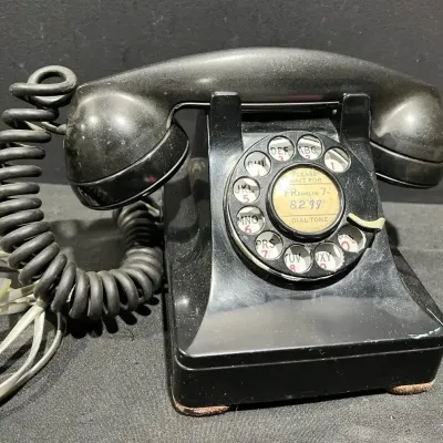 1941-55 Rotary Dial Western Electric Bakelite Desk Phone