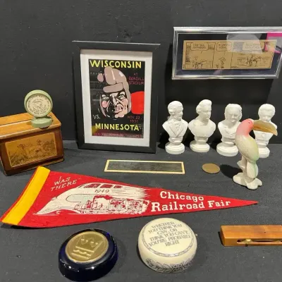 Mid Century Americana & Midwest Sports Memorabilia Eclectic Collection