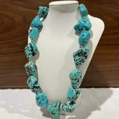 Turquoise Nugget Necklace 