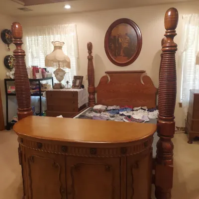 Sale Photo Thumbnail #49: four poster queen bed, no mattress