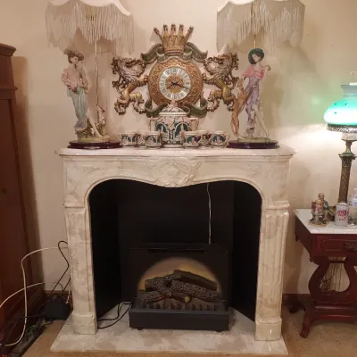 Sale Photo Thumbnail #2: faux marble fireplace