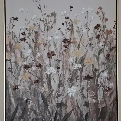 L. MacNeil “Dark Wildflowers” Floral Wall Decor