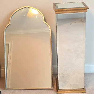 Uttermost Decorative Mirror & Mirrored Pedestal