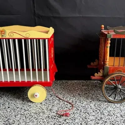 Vintage Circus Cage Wagon Toys