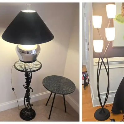 Table & Floor Lamp with Accent Tables