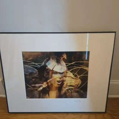 Karin Höver Signed Framed Art Print of Woman With Abstract Design