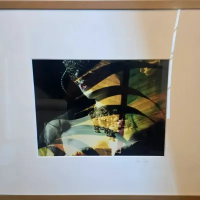 Karin Höver Signed Masked Woman Wall Art