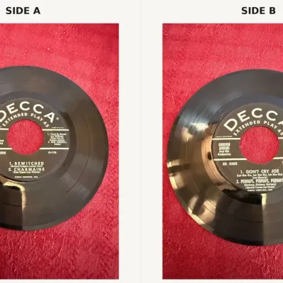 Gordon Jenkins and His Chorus and Orchestra – “Bewitched” / “Charmaine” / Decca 45 RPM EP, ED 2005