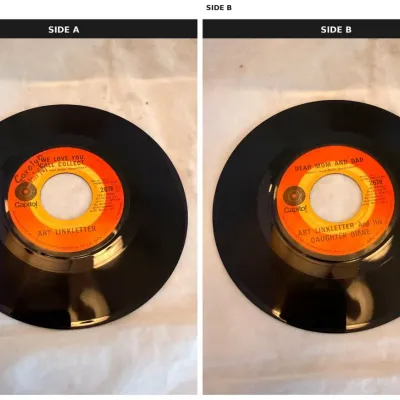 Art Linkletter & Daughter Diane – “We Love You, Call Collect” / “Dear Mom and Dad” – Capitol 45 RPM 