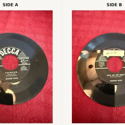 Georgie Shaw – “Yearning (Just for You)” / “Give Me the Right” – Decca 45 RPM, 9-29245
