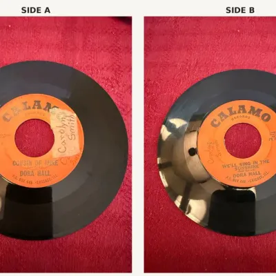 Dora Hall – “Cousin of Mine” / “We’ll Sing in the Sunshine” – Cal-Lamo 45 RPM, PR 1001