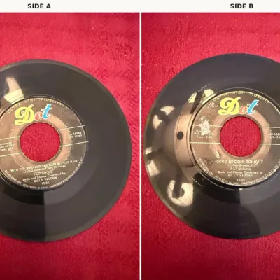 Auction title: Pat Boone “With the Wind and the Rain in Your Hair” - Dot 45 RPM, 45-15888