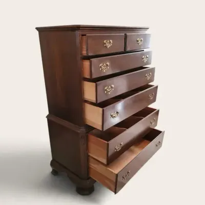 Ethan Allen Wooden Tall Chest Of Drawers - Georgian Court Collection 
