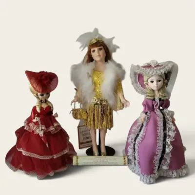 Historic Eveningwear Dolls - Lot of 3