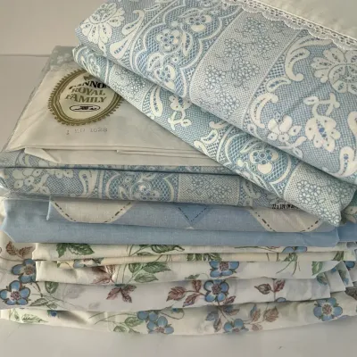 Vintage Twin Size Linens, Cannon Royal, Percale, Muslin