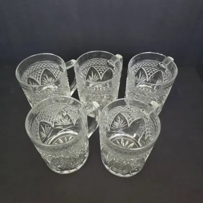 Vintage Cristal D'Arques-Durand Glass Mugs