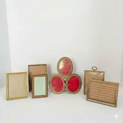 Vintage Gold Picture Frame Lot - Small Sizes