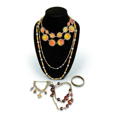 Orange & Red Costume Jewelry Lot 