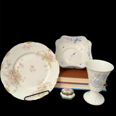 Haviland Limoges France - Vase, Bowl, Plate, Trinket Box 
