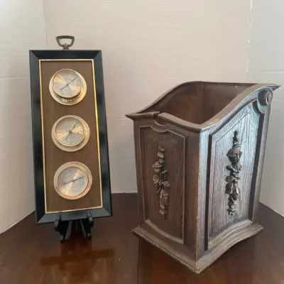Household Lot- Wall Barometer Umbrella Holder/Wastebasket