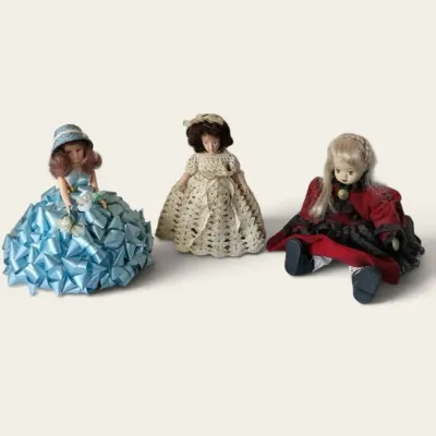 Three Miniature Collectible Dolls Lot