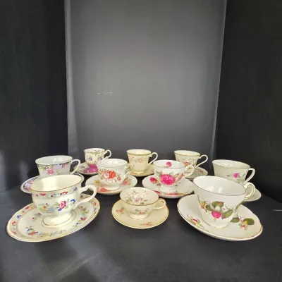 Assorted Tea Cup and Saucers
