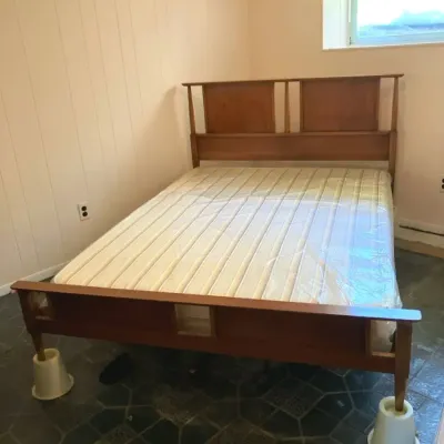 MCM Full/Double Size Wooden Headboard Bed Frame 
