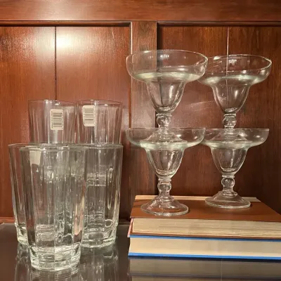 Arcoroc USA Cooler Glasses (7) & Margarita Glasses (4)
