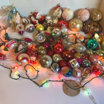 Vintage Christmas Decor - Glass Ornaments, Dolls, Tins, Stockings and More 