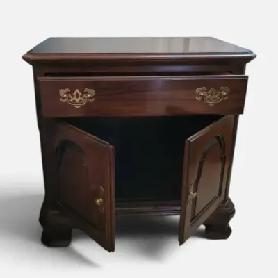 Ethan Allen Wooden Bedside Table Nightstand - Georgian Court Collection