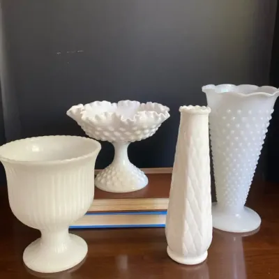 Vintage Milk Glass Collection- Hobnail
