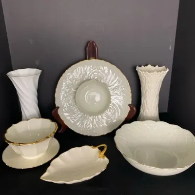 Vintage Gold Trim Tableware Lot - Lenox Crown And More