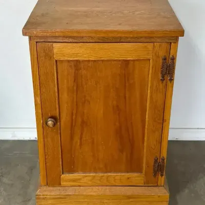 Small Rolling Garage Or Bathroom Cabinet - Light Wood, Drawer