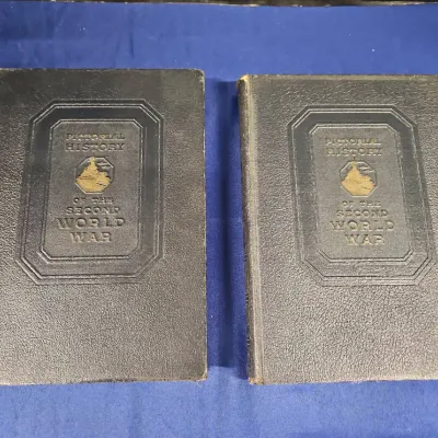 Antique Books From 1944 - Pictorial History Of The Second World War Volumes 1 & 2